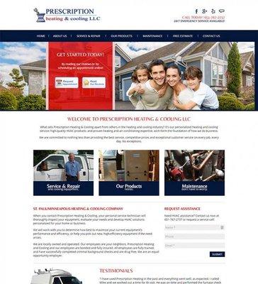 Prescription Heating & Cooling:  This HVAC contractor now has an updated site, SEO and SEM strategy to attract more customers.