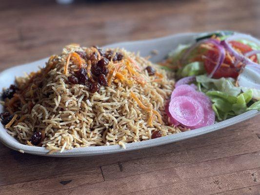 Kabuli Pulao with lamb shank