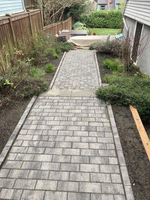 New pavers and edging.