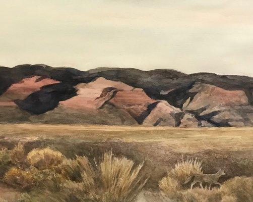 Newest watercolor by Michael Hurd. No title yet. It is on sand line of white sands.  I absolutely love it and Hope everyone enjoys it.