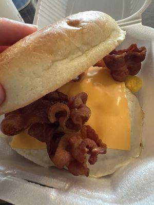 Egg and Cheese Sandwich with Choice Meat (bacon)