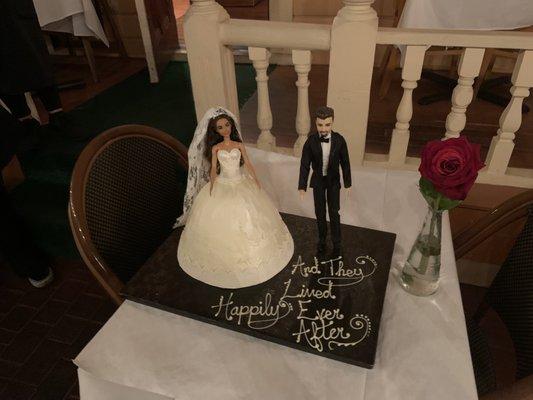 Wedding Barbie Cake with Ken Doll.