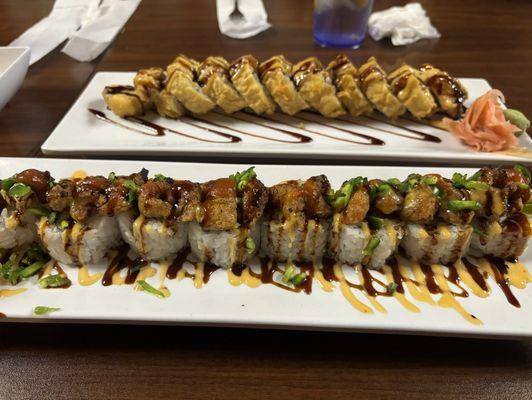 Gator Roll and Sallisaw Roll Delicious