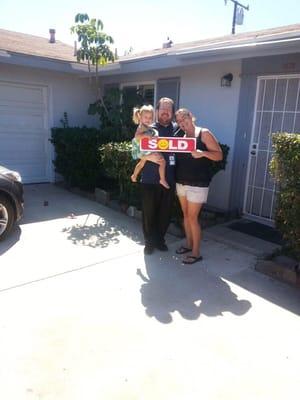 Happy first time buyers . Love my job !