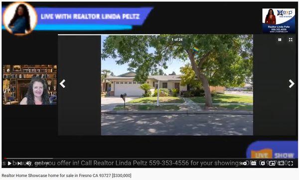 Home for sale in Fresno CA 93727 [$330,000]. Call Realtor Linda Peltz 559-353-4556. View at https://youtu.be/a2tm4zurRLM