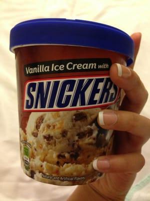 The snickers Ice cream. It's the bomb! Twix one is even better!