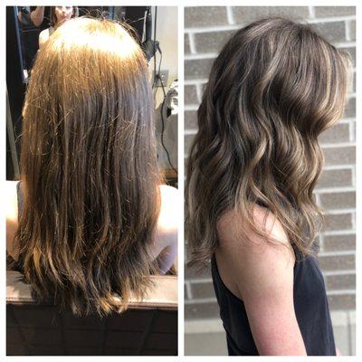 "Sunkissed" balayage highlights by Taylor