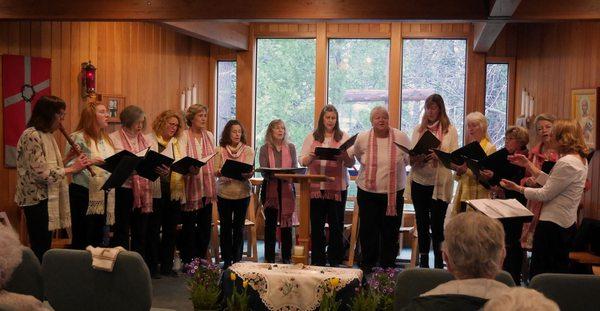 The choral group, Local Color, performs at our Spring Equinox ceremony