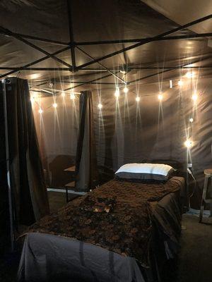 Outdoor massage with the mood lights