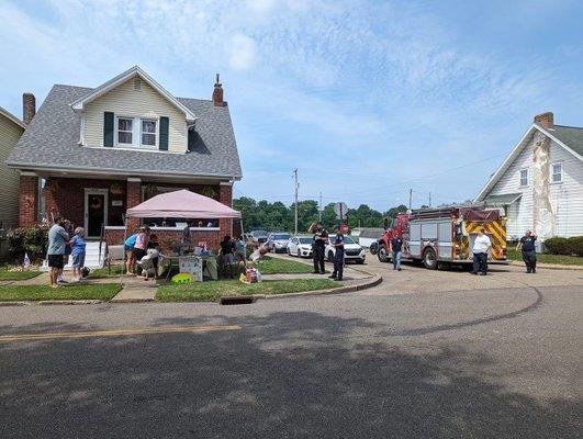 Great public relations came out to support our lemonade and bake sale. Proceeds go to the Humane Society.