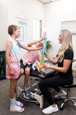 Dr. Madeline loves working on kids. Did you know chiropractic care is safe and effective for any age?