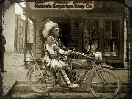 An Indian in front of Nature's Emporium Soap Co. Taos, NM well, okay... our shop is in the suburbs of Taos.. and he wasn't an Indian