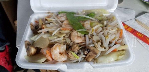 Shrimp silver noodles