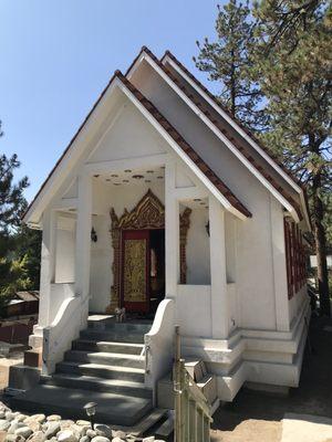 Temple entrance in the back