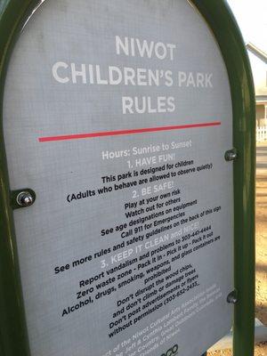 Park rules