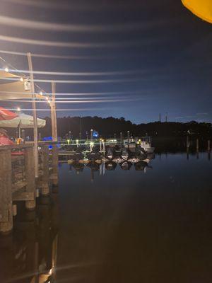 Sittin' at the dock of the bay... on a beautiful, clear evening.