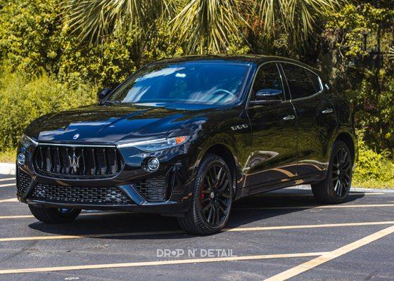 2021 Maserati Levante with paint correction and ceramic coating package Silver.