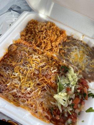 Cheese Enchiladas Combo Plate