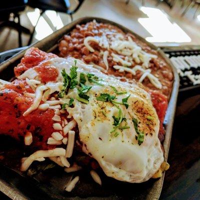 Enchiladas Rancheros AKA breakfast enchiladas