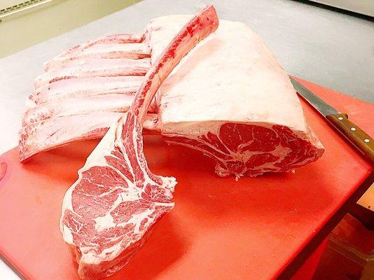 Tomahawk steak 12.99 lb.