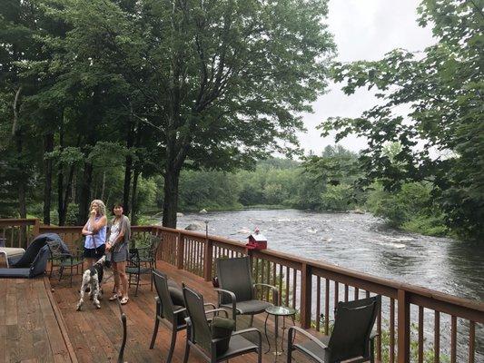 River flows right by hotel sun deck.