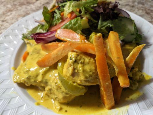 Coconut curried chicken