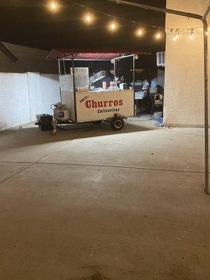 Churro cart at party