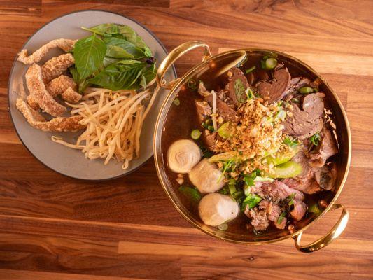 Warm yourself up with our Boat Noodles Thai Hot Pot!