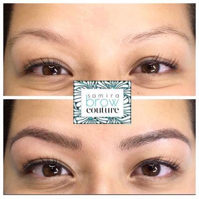 Microblading by master Royal Artist Samira BROW COUTURE inside FLOW Beauty Bar