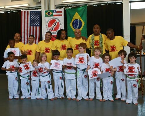 Capoeira kids at annual graduation.