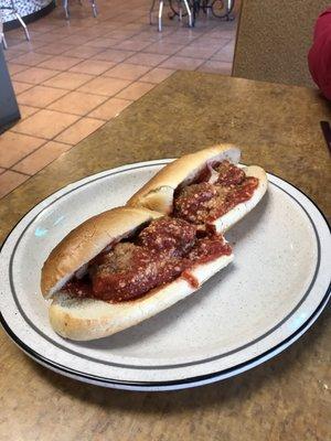 Meatball sandwich 6.50 and great