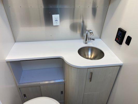 Airstream bathroom! Undermount sink.