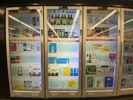 Fridges have items displayed on the door! - items sold out are clearly labeled.