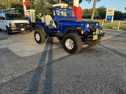 Jeep with new glass