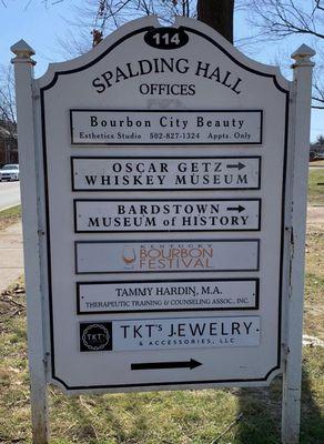 TKT's Jewelry & Accessories Sign on Spalding Halls Lawn.