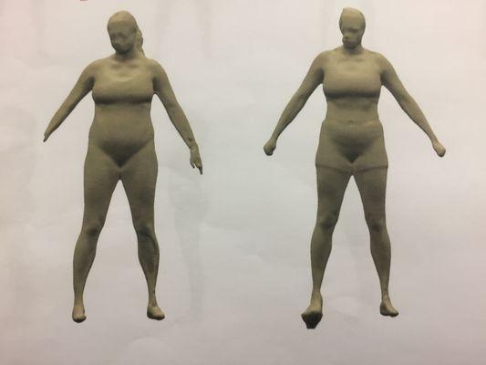 3D Body Scan-No more using a tape measure! Get 3D scan measurements of your body to track inches gained and/or lost