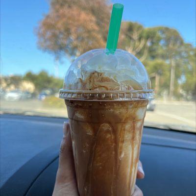 Caramel blended iced coffee