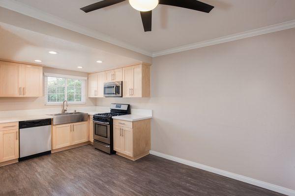 Kitchen and dining room at Countrywood Apartment Homes