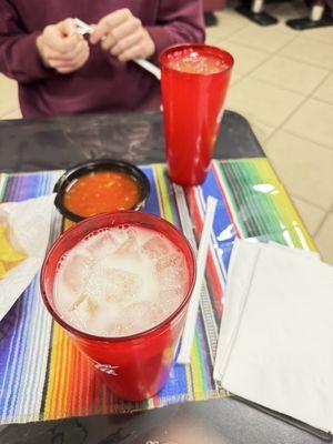 Horchata and Pineapple Ague Frescas