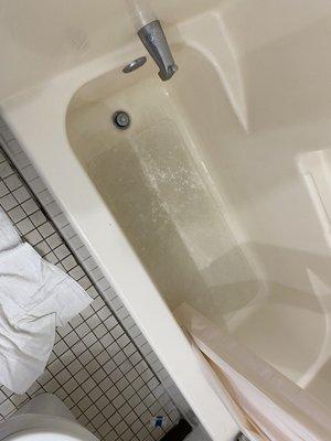 Dirty stained tub