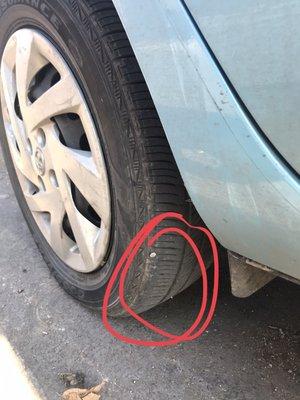 That nail was ruining my day and tire.