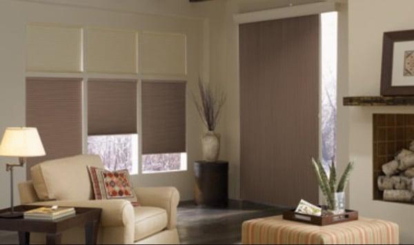 USE A VERTICAL CELLULAR ON YOUR SLIDER TO MATCH YOUR WINDOW SHADES AND TIE THE ENTIRE ROOM TOGETHER!!!