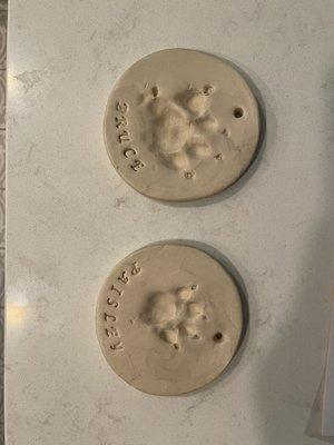 Paw prints given to us.