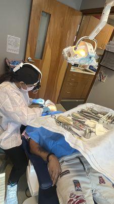 Dr.Binal Patel doing Implant surgery