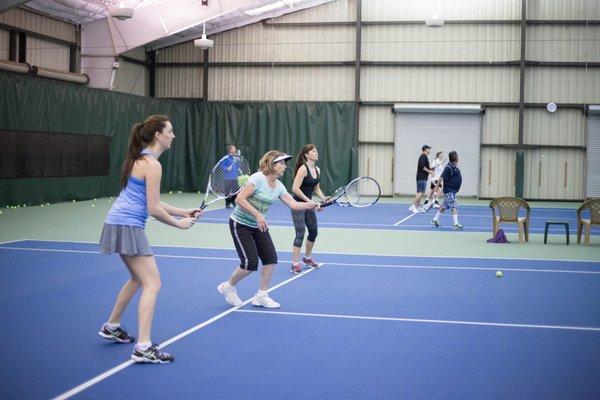 Love the indoor tennis courts over at Sun Oaks! They are essential for playing tennis year round.