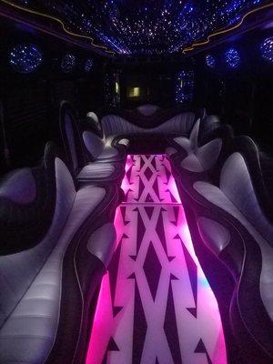 28 person limo party bus interior