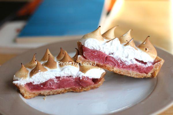 Inside of Ele's Berry Bright Cranberry Tart ($6.99) - seasonal version of the Lemon Merenga Tart; I prefer the lemon one