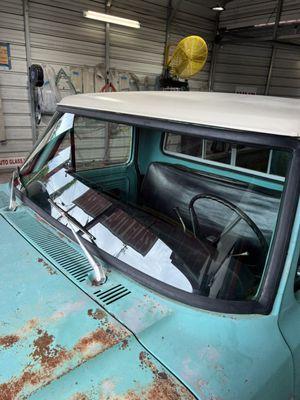 Old school chevy truck windshield replacement