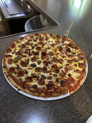 The Meat Lovers Pizza