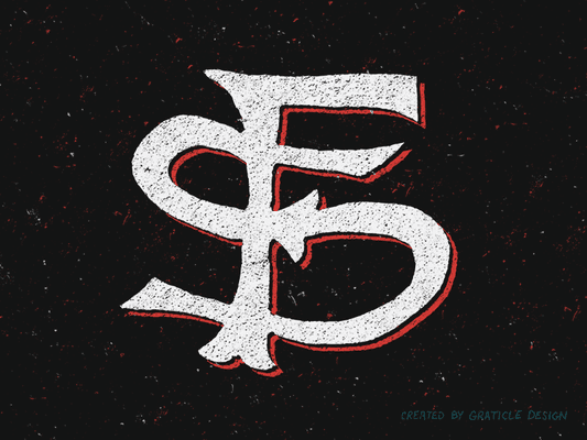 Fresno State monogram drawn  digital.